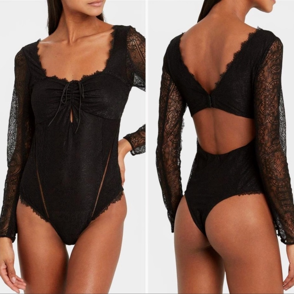 Night night Jonathan Simkhai Black Lace Bodysuit